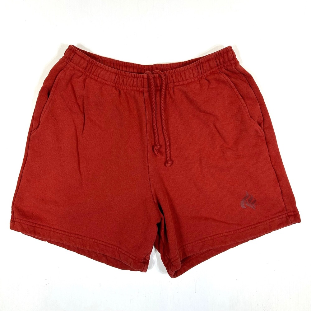 Twinflames Ecocycle Sweat Shorts Brick Red Sustainable Cotton Mens Small Logo